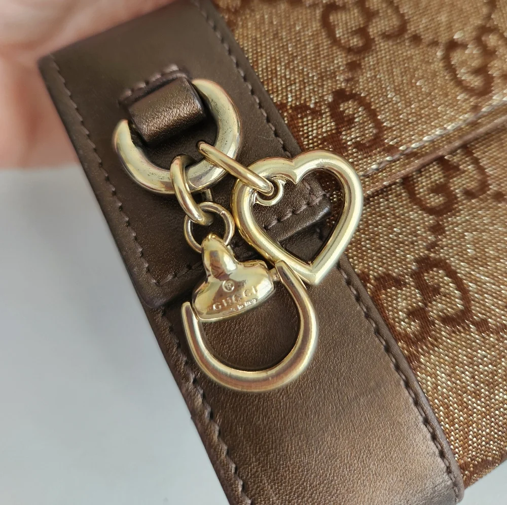 GUCCI Brown Monogram Ombre Effect Canvas and Leather Wallet - Picture 4 of 16